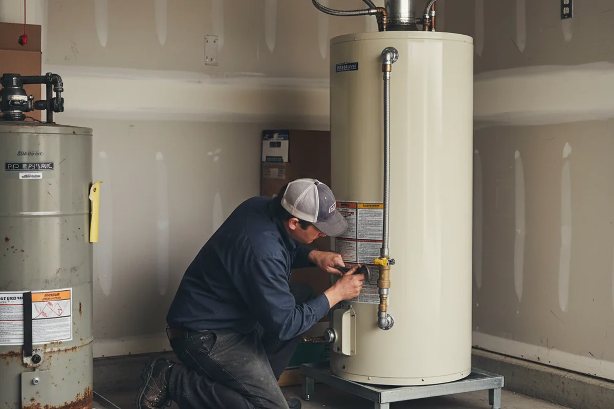 Water heater and shutoff valve replacement in Lebec